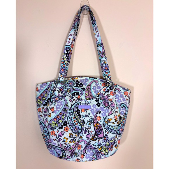 Vera Bradley Handbags - Vera Bradley Quilted Large Glenna Tote Maddalena Paisley Purple Orange Yellow